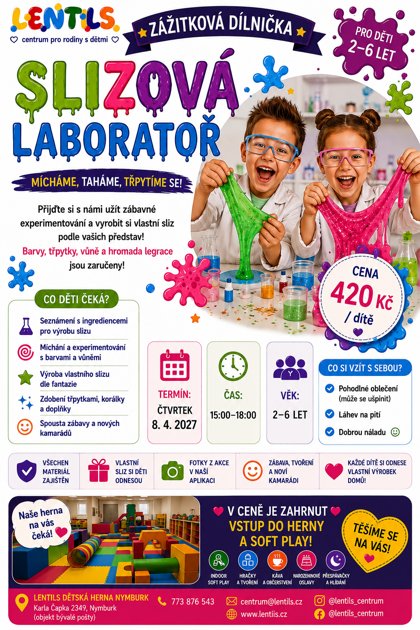 Zážitková dílnička Slizová akademie, plakát