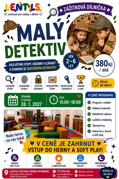 Zážitková dílnička Malý detektiv, plakát