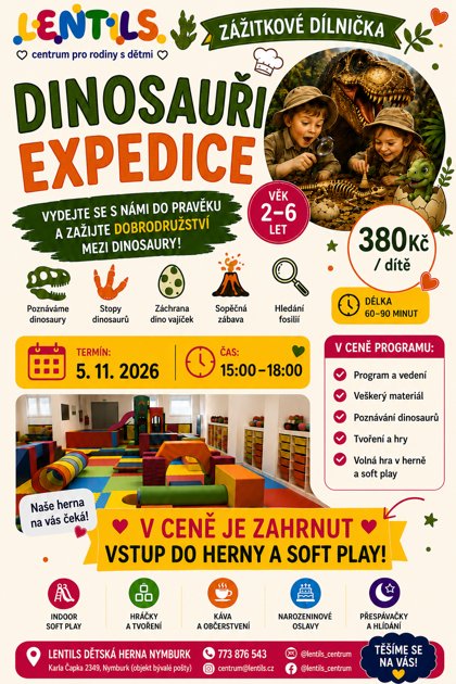 Zážitková dílnička Dinosauří expedice, plakát
