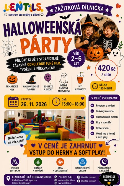 Zážitková dílnička Halloweenská párty, plakát