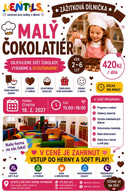 Zážitková dílnička Malý čokolatiér, plakát